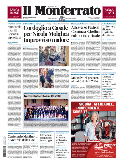 Il Monferrato - Edizione 64 del 27/08/2024